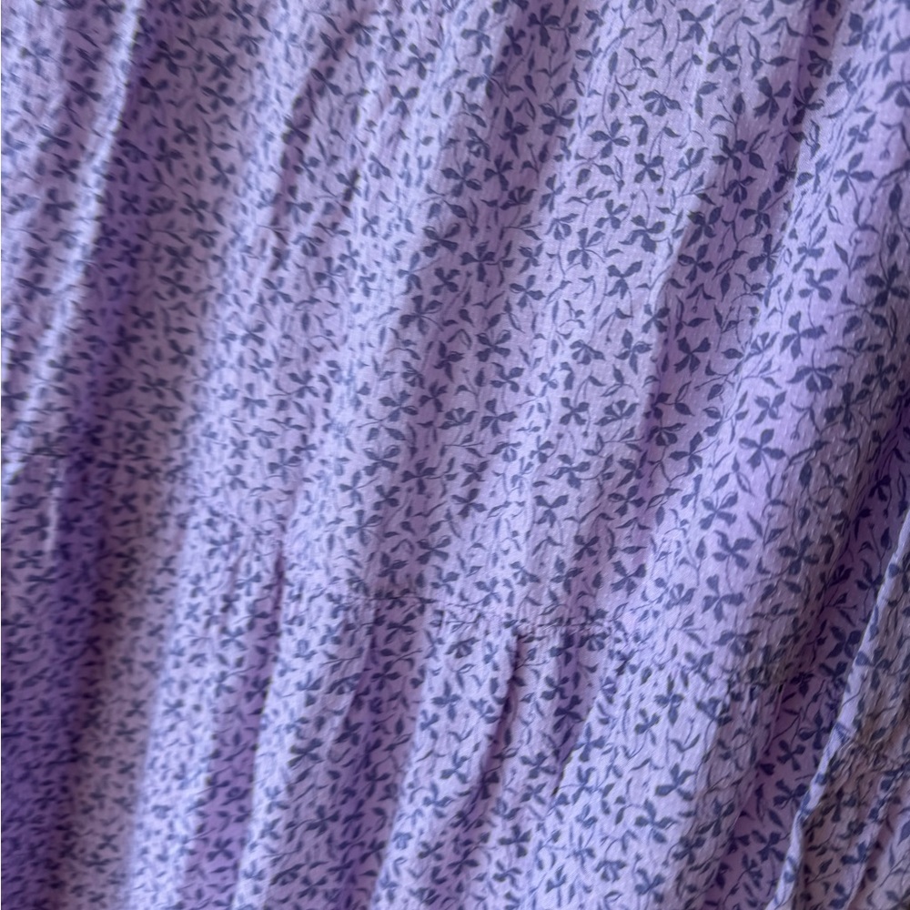 a new day Lilac Floral V-Neck Tiered Midi Dress, sz M - Picture 4 of 8